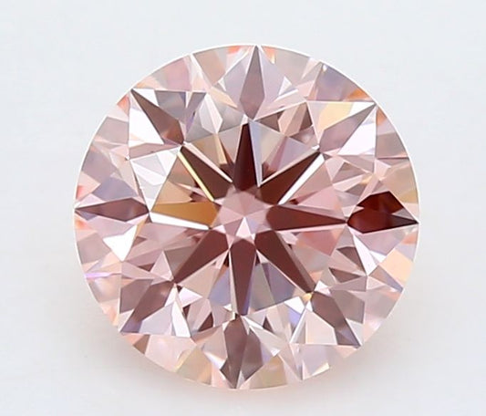 Lab-Grown Round Diamond - 0.74 Carats, Fancy Intense Pink Color, VVS2 Clarity - Certified by IGI - Report Number: LG666418516