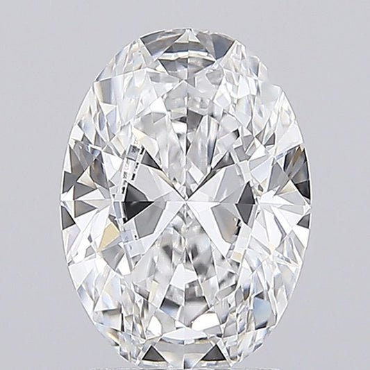 Lab-Grown Oval Diamond - 2.6 Carats, D Color, VVS2 Clarity - Certified by IGI - Report Number: LG688510745