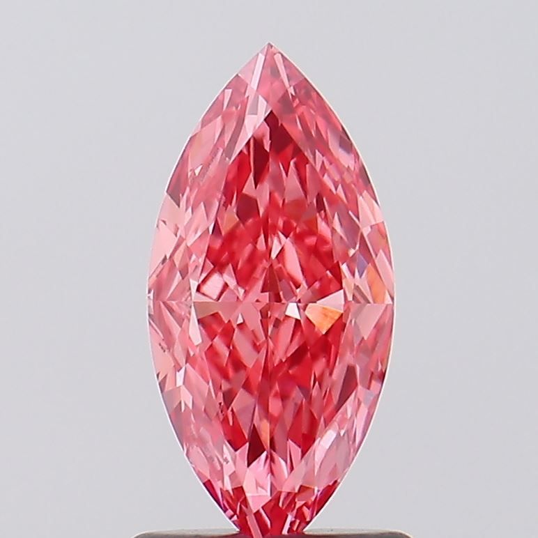 Lab-Grown Marquise Diamond - 1.11 Carats, Fancy Vivid Pink Color, VVS2 Clarity - Certified by IGI - Report Number: LG629494204