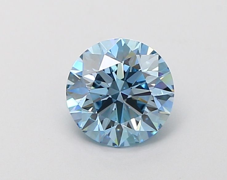Lab-Grown Round Diamond - 1.1 Carats, Fancy Vivid Blue Color, VVS2 Clarity - Certified by IGI - Report Number: LG660422336