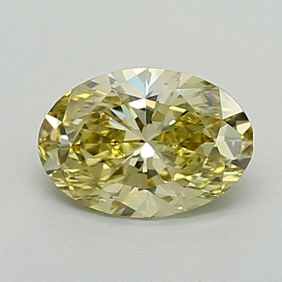 Lab-Grown Oval Diamond - 1.02 Carats, Fancy Intense Yellow Color, VVS1 Clarity - Certified by IGI - Report Number: LG666402897
