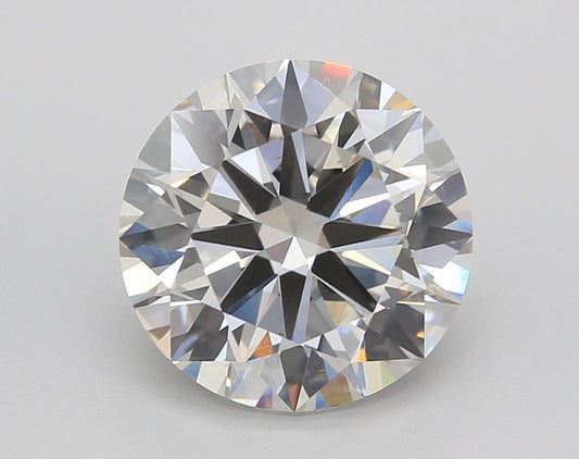Lab-Grown Round Diamond - 5.17 Carats, Fancy Vivid Blue Color, VS1 Clarity - Certified by IGI - Report Number: LG668437270