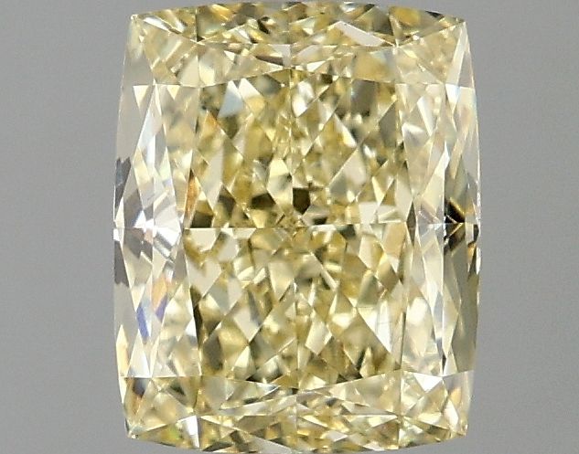 Lab-Grown Cushion Diamond - 1.53 Carats, Fancy Vivid Yellow Color, VS1 Clarity - Certified by IGI - Report Number: LG687583233