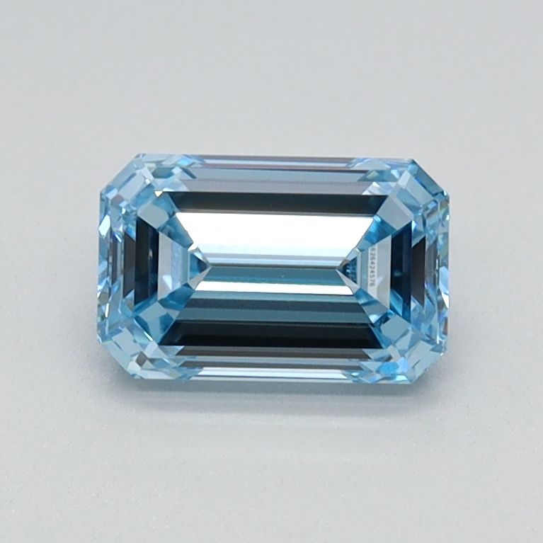 Lab-Grown Emerald Diamond - 0.73 Carats, Fancy Intense Blue Color, VVS2 Clarity - Certified by IGI - Report Number: LG626424576