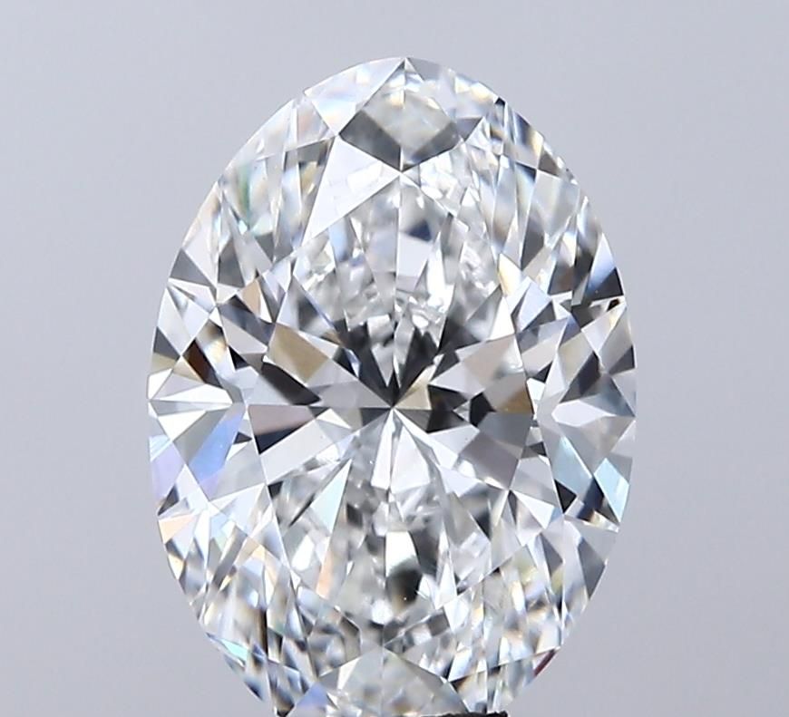 Lab-Grown Oval Diamond - 3.0 Carats, E Color, VS2 Clarity - Certified by IGI - Report Number: LG713596888