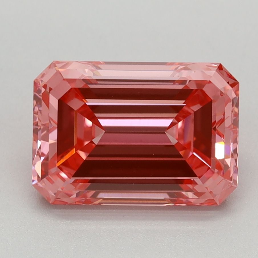 Lab-Grown Emerald Diamond - 2.04 Carats, Fancy Vivid Pink Color, VVS2 Clarity - Certified by IGI - Report Number: LG670442516