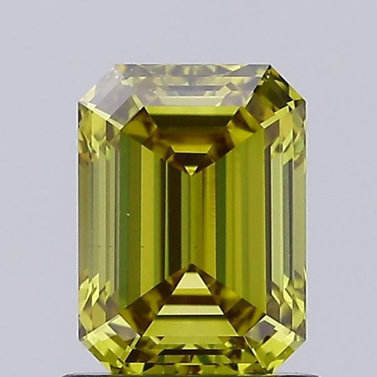Lab-Grown Emerald Diamond - 1.15 Carats, Fancy Yellow Color, VS1 Clarity - Certified by IGI - Report Number: LG623449882