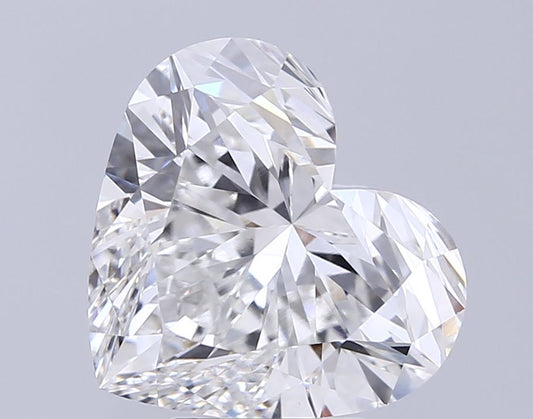Lab-Grown Heart Diamond - 6.11 Carats, F Color, VVS2 Clarity - Certified by IGI - Report Number: LG677579407