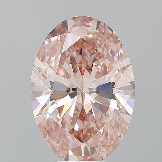 Lab-Grown Oval Diamond - 6.16 Carats, Fancy Vivid Pink Color, VS2 Clarity - Certified by IGI - Report Number: LG643428227