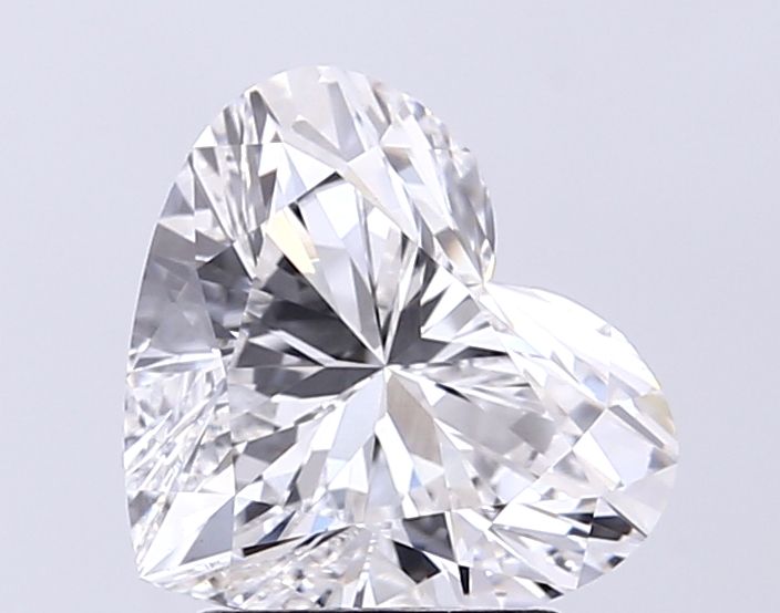 Lab-Grown Heart Diamond - 2.58 Carats, E Color, VVS2 Clarity - Certified by IGI - Report Number: LG683550093