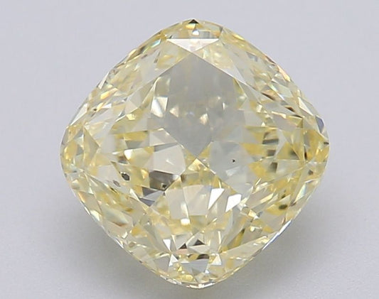 Lab-Grown Cushion Diamond - 2.07 Carats, Fancy Yellow Color, VS2 Clarity - Certified by IGI - Report Number: LG608377073