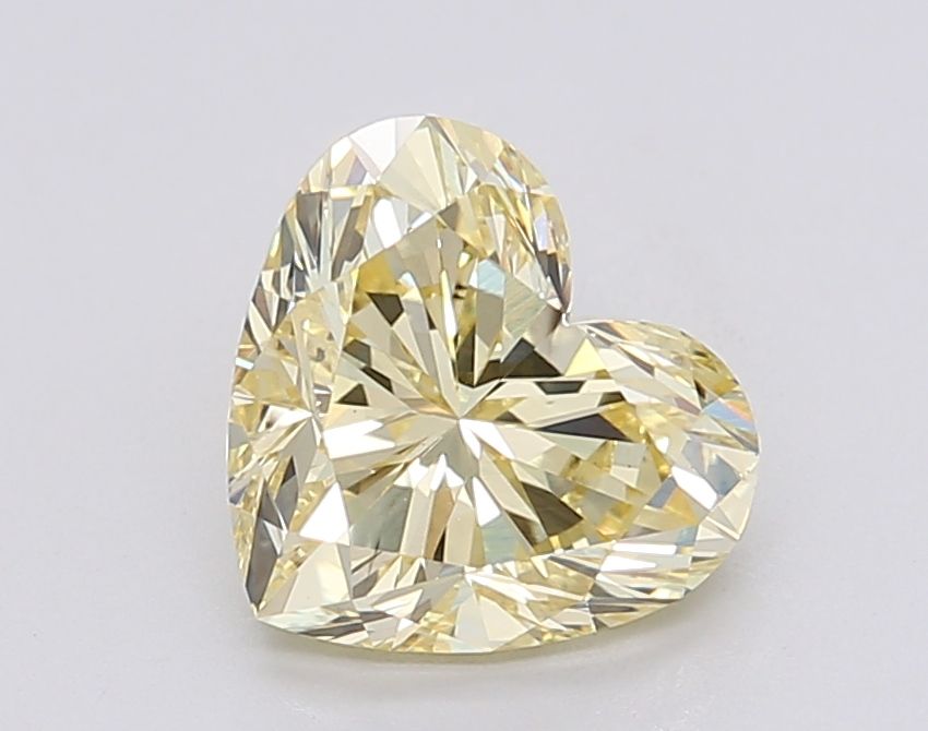 Lab-Grown Heart Diamond - 2.1 Carats, Fancy Intense Yellow Color, VS1 Clarity - Certified by IGI - Report Number: LG595381224