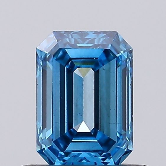 Lab-Grown Emerald Diamond - 0.54 Carats, Fancy Vivid Blue Color, VS1 Clarity - Certified by IGI - Report Number: LG684512155