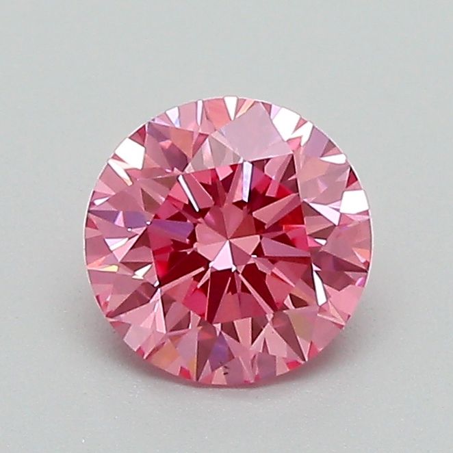 Lab-Grown Round Diamond - 0.81 Carats, Fancy Vivid Pink Color, VS2 Clarity - Certified by IGI - Report Number: LG662417128