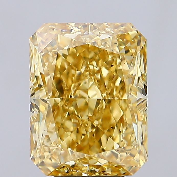 Lab-Grown Radiant Diamond - 6.36 Carats, Fancy Intense Brownish Yellow Color, VS2 Clarity - Certified by IGI - Report Number: LG645470558
