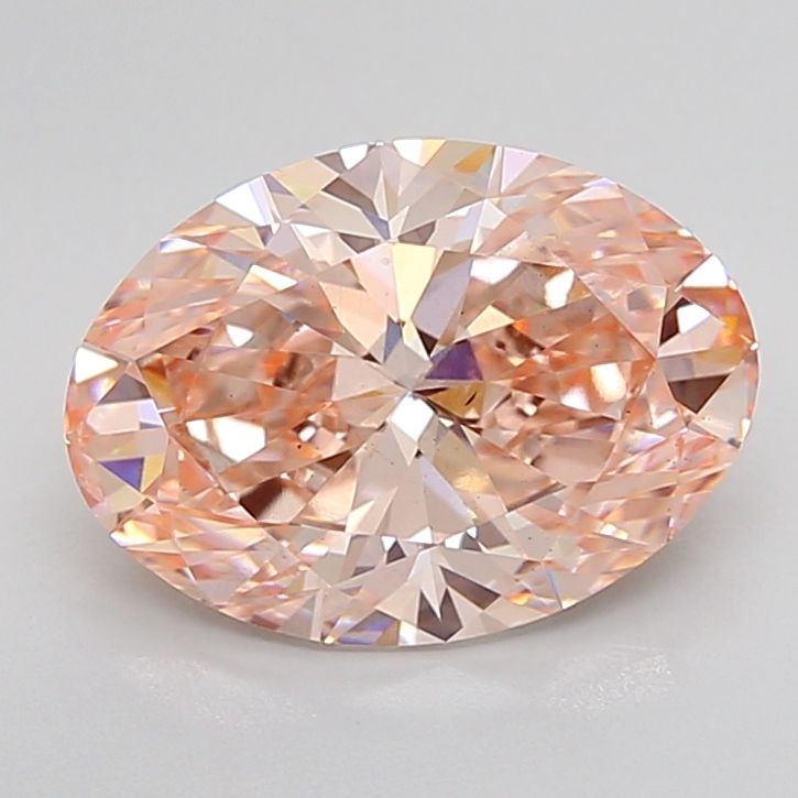 Lab-Grown Oval Diamond - 4.01 Carats, Fancy Vivid Pink Color, VS1 Clarity - Certified by IGI - Report Number: LG637458847