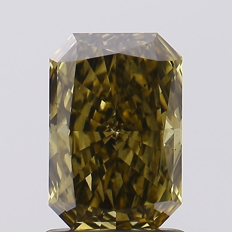 Lab-Grown Radiant Diamond - 1.09 Carats, Fancy Gray Yellow Color, VS2 Clarity - Certified by IGI - Report Number: LG605376177