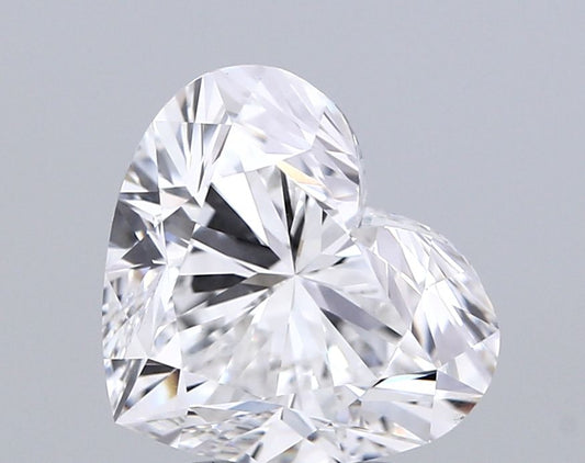 Lab-Grown Heart Diamond - 3.52 Carats, E Color, VVS2 Clarity - Certified by IGI - Report Number: LG678518075