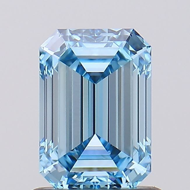 Lab-Grown Emerald Diamond - 1.03 Carats, Fancy Intense Blue Color, VVS2 Clarity - Certified by IGI - Report Number: LG627423514