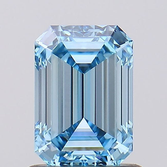 Lab-Grown Emerald Diamond - 1.03 Carats, Fancy Intense Blue Color, VVS2 Clarity - Certified by IGI - Report Number: LG627423514