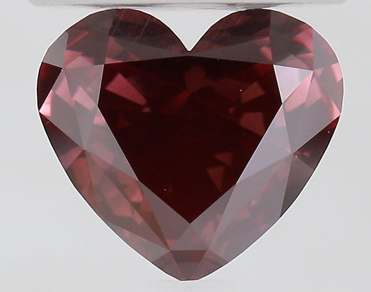 Lab-Grown Heart Diamond - 1.51 Carats, Fancy Deep Brownish Pink Color, VS1 Clarity - Certified by IGI - Report Number: LG668464726
