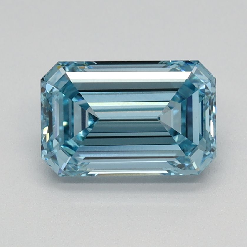 Lab-Grown Emerald Diamond - 1.09 Carats, Fancy Intense Blue Color, VVS2 Clarity - Certified by IGI - Report Number: LG591360120