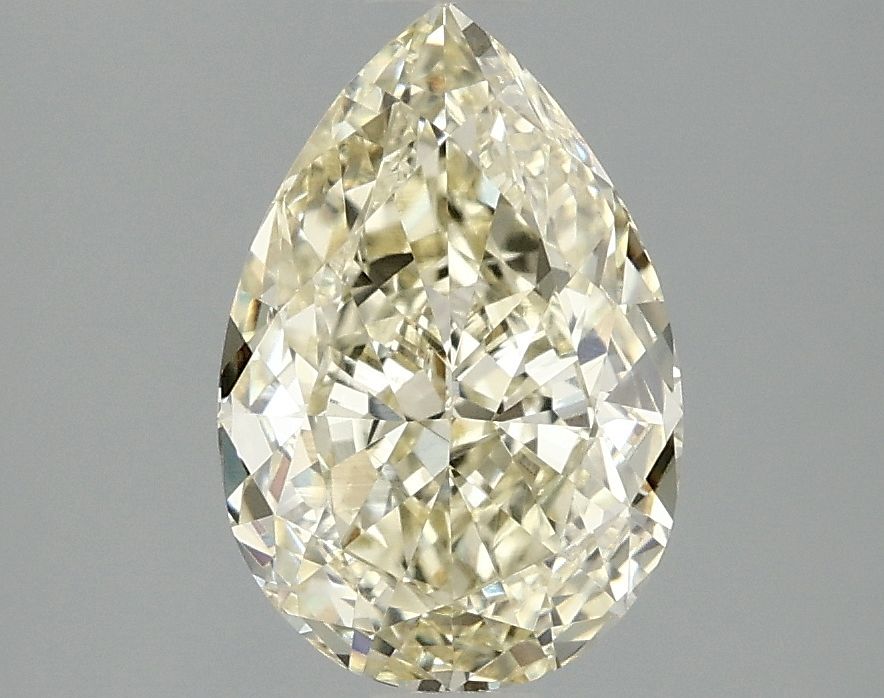 Lab-Grown Pear Diamond - 2.04 Carats, Fancy Yellow Color, VVS2 Clarity - Certified by IGI - Report Number: LG692503859