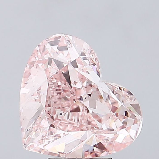 Lab-Grown Heart Diamond - 6.09 Carats, Fancy Intense Pink Color, VS2 Clarity - Certified by IGI - Report Number: LG688505975