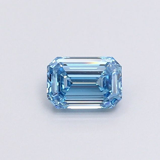 Lab-Grown Emerald Diamond - 0.72 Carats, Fancy Vivid Blue Color, VS1 Clarity - Certified by IGI - Report Number: LG603367459