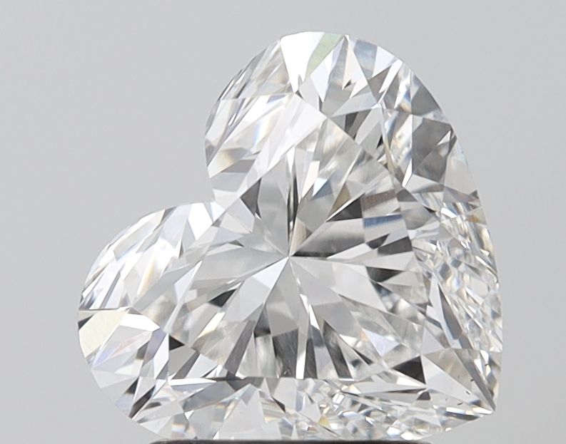 Lab-Grown Heart Diamond - 2.56 Carats, F Color, VS2 Clarity - Certified by IGI - Report Number: LG680504760