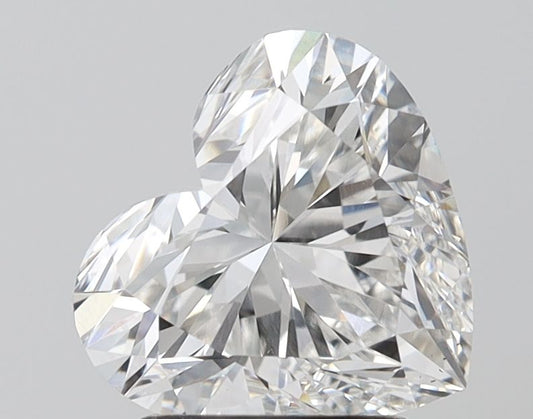 Lab-Grown Heart Diamond - 2.56 Carats, F Color, VS2 Clarity - Certified by IGI - Report Number: LG680504760
