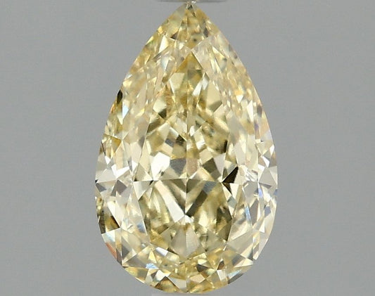 Lab-Grown Pear Diamond - 1.53 Carats, Fancy Intense Yellow Color, VVS2 Clarity - Certified by IGI - Report Number: LG642494217