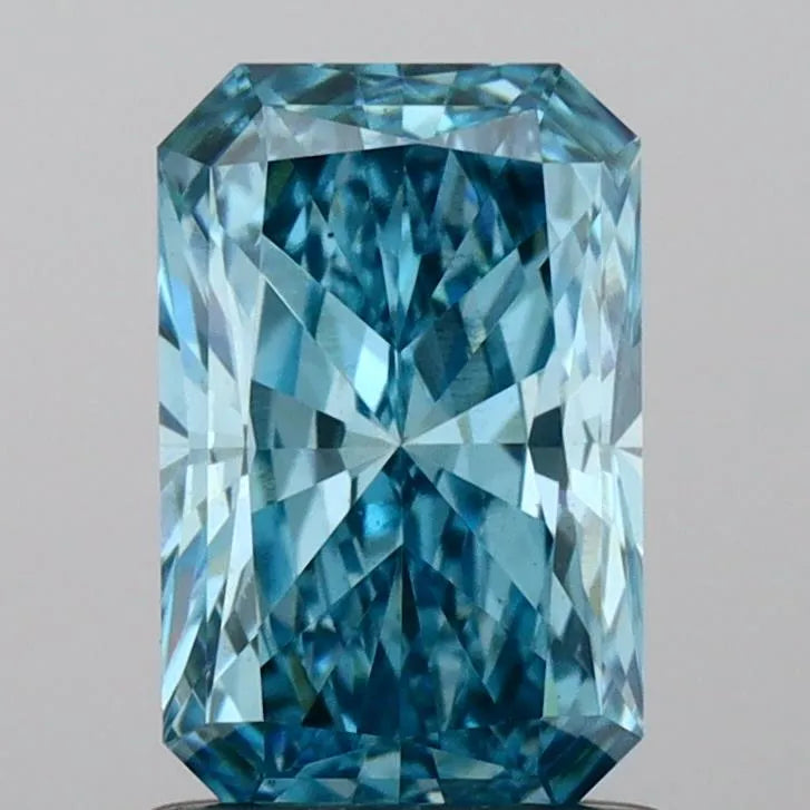 1.04ct Radiant Lab Grown Diamond (Colour Fancy Vivid Blue, Clarity VS2, IGI Certified)