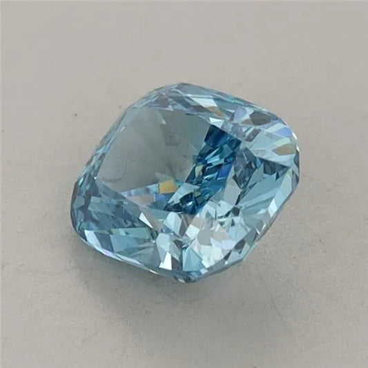 1.00ct Cushion brilliant Lab Grown Diamond (Colour Fancy Vivid Blue, Clarity VS1, IGI Certified)