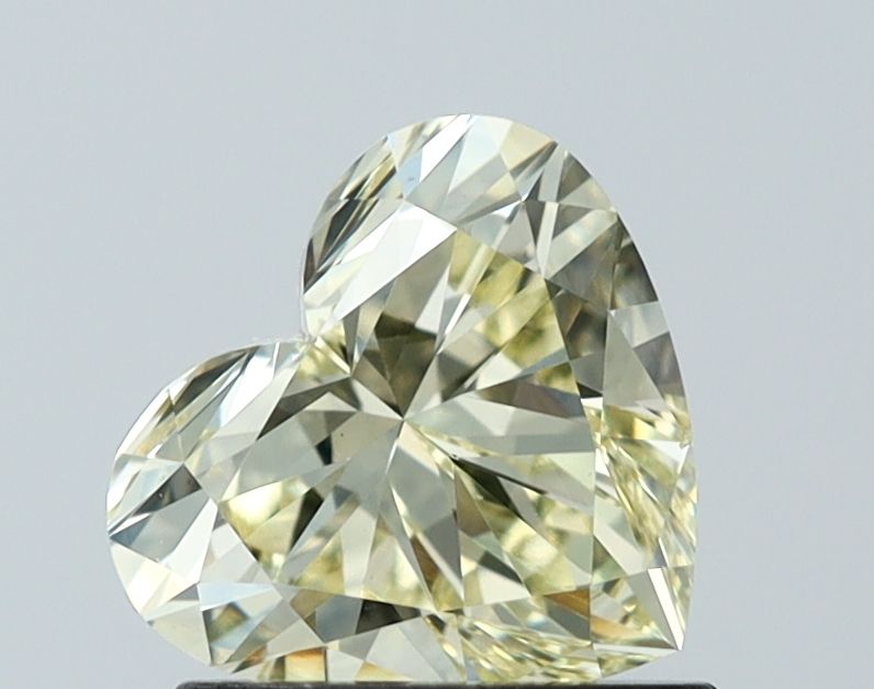 Lab-Grown Heart Diamond - 1.02 Carats, Fancy Yellow Color, VS1 Clarity - Certified by IGI - Report Number: LG624426951