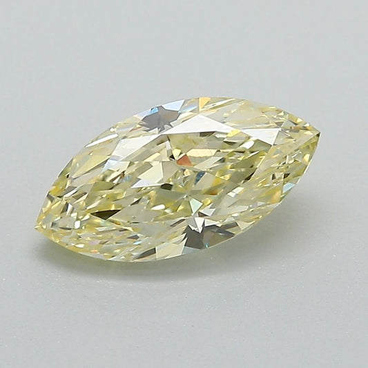 Lab-Grown Marquise Diamond - 1.33 Carats, Fancy Yellow Color, VVS2 Clarity - Certified by IGI - Report Number: LG632495094
