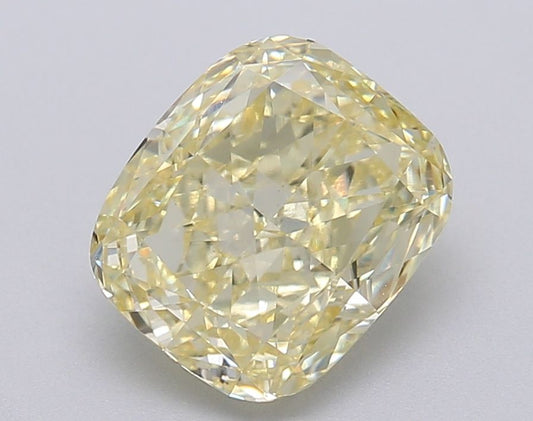 Lab-Grown Cushion Diamond - 2.01 Carats, Fancy Intense Yellow Color, VS1 Clarity - Certified by IGI - Report Number: LG608377070