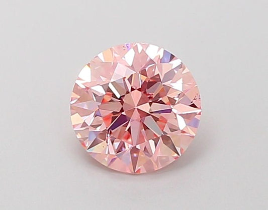 Lab-Grown Round Diamond - 0.96 Carats, Fancy Intense Pink Color, SI1 Clarity - Certified by IGI - Report Number: LG662478626