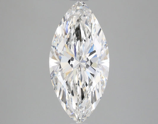 Lab-Grown Marquise Diamond - 3.01 Carats, F Color, VVS2 Clarity - Certified by IGI - Report Number: LG663411947