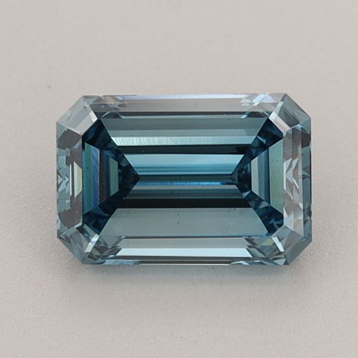 Lab-Grown Emerald Diamond - 1.1 Carats, Fancy Vivid Blue Color, VS1 Clarity - Certified by IGI - Report Number: LG613383859