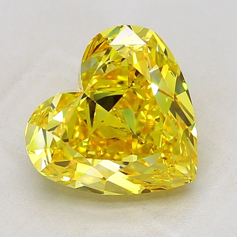 Lab-Grown Heart Diamond - 7.46 Carats, Fancy Vivid Yellow Color, VVS1 Clarity - Certified by IGI - Report Number: LG684511833
