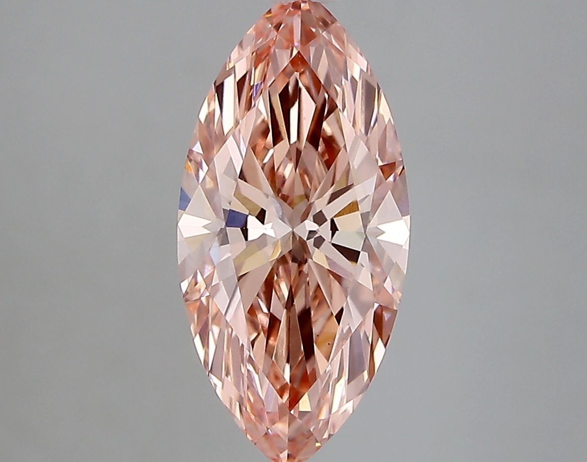 Lab-Grown Marquise Diamond - 2.05 Carats, Fancy Vivid Pink Color, VS1 Clarity - Certified by IGI - Report Number: LG669450234