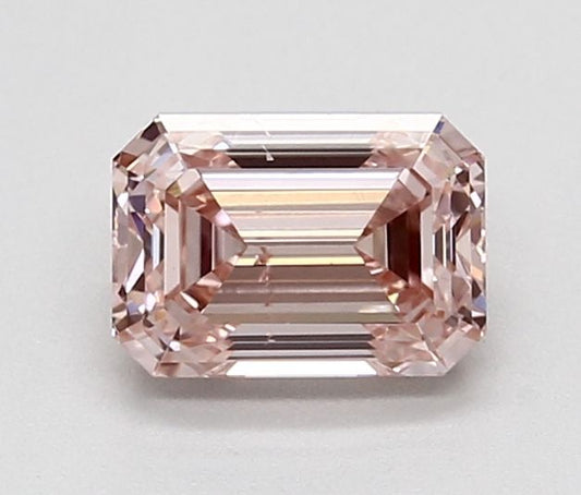 Lab-Grown Emerald Diamond - 1.08 Carats, Fancy Intense Orangey Pink Color, SI1 Clarity - Certified by IGI - Report Number: LG499117682