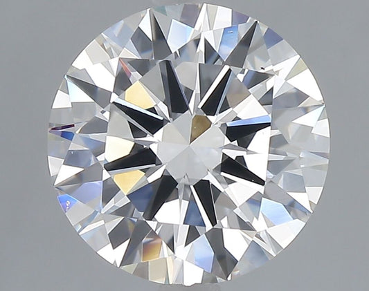 Lab-Grown Round Diamond - 3.02 Carats, F Color, VVS2 Clarity - Certified by IGI - Report Number: LG685575389
