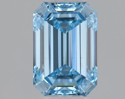 Lab-Grown Emerald Diamond - 1.06 Carats, Fancy Vivid Blue Color, VS2 Clarity - Certified by IGI - Report Number: LG680531178