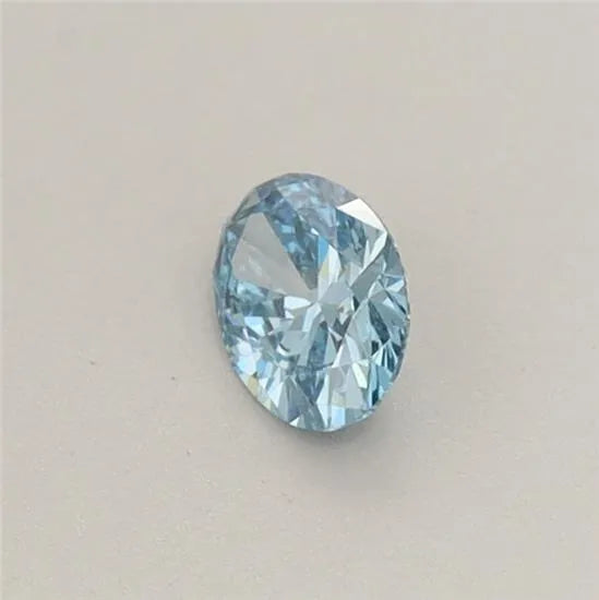 0.23ct Oval Lab Grown Diamond (Colour Fancy Vivid Blue, Clarity VS1, IGI Certified)