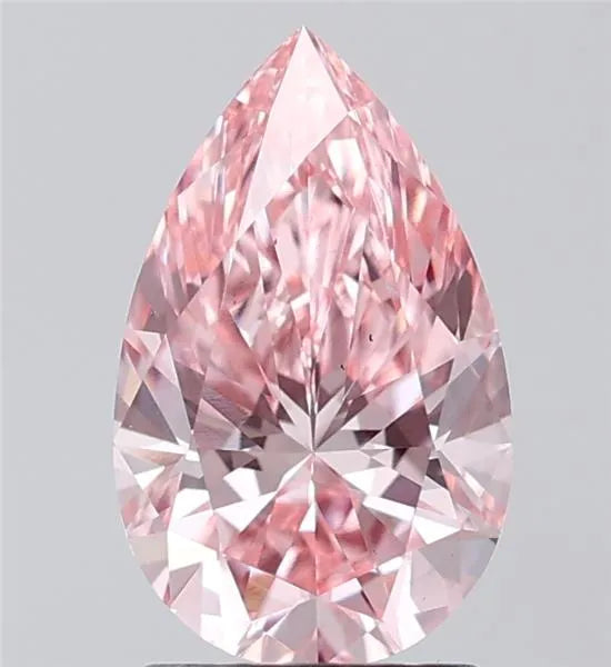 2.02ct Pear Lab Grown Diamond (Colour Fancy Vivid Pink, Clarity VS1, IGI Certified)