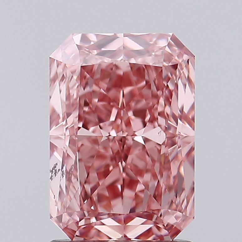 Lab-Grown Radiant Diamond - 1.57 Carats, Fancy Vivid Pink Color, VS1 Clarity - Certified by IGI - Report Number: LG633436236