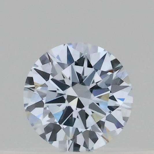 Lab-Grown Round Diamond - 0.23 Carats, Fancy Blue Color, VVS2 Clarity - Certified by IGI - Report Number: LG689573712