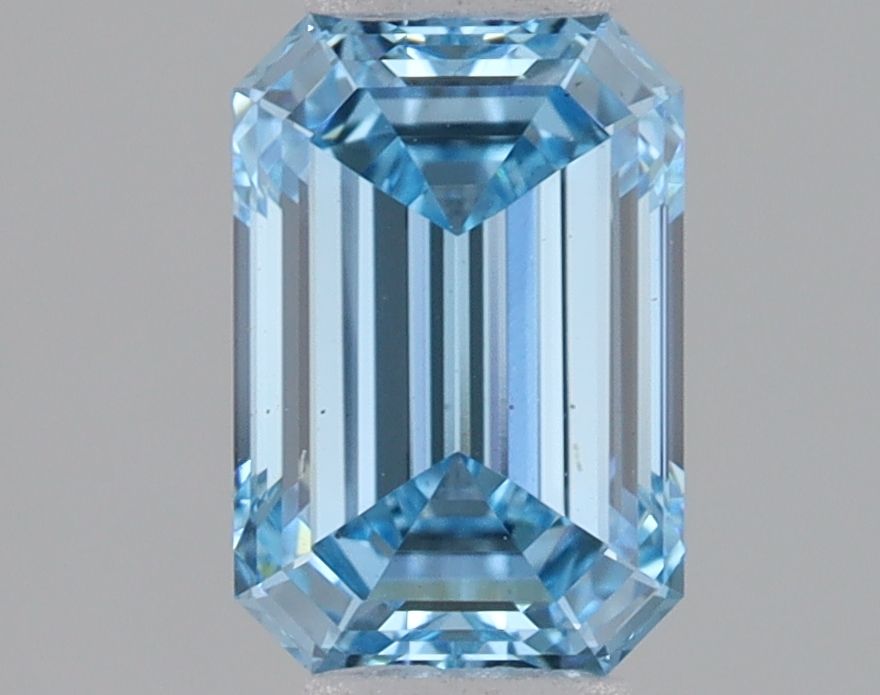 Lab-Grown Emerald Diamond - 1.06 Carats, Fancy Vivid Blue Color, VS2 Clarity - Certified by IGI - Report Number: LG680531178